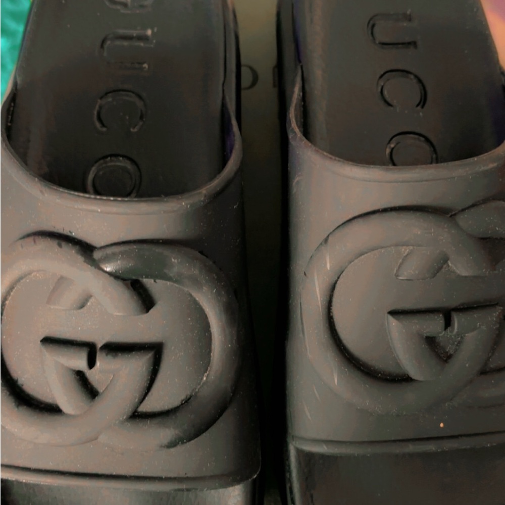 Gucci Black Slide Sandals